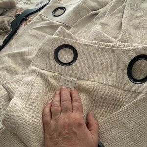 Threshold Ivory Textured Grommet Curtain Panel